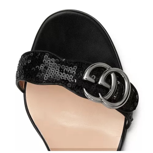 Gucci Black sandal- size 37(1/2) Sequin Marmont High Heeled
Look brand new - Picture 4 of 17
